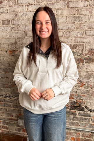 Snow Wash Thermal Sweater Top