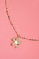 Golden Pearl Floral Necklace