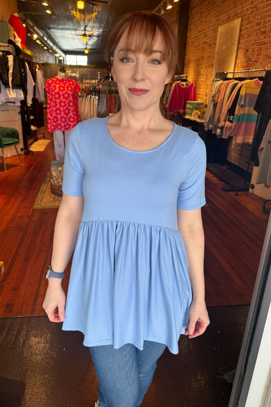 Baby Blue Baby Doll  Top