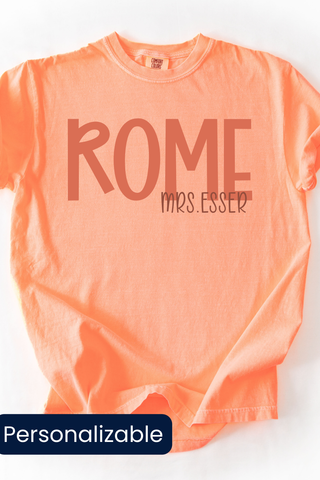 Rome Staff Color Tone on Tone Personalizable Tees