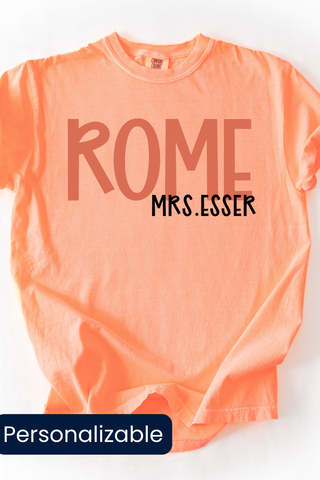 Rome Staff Color Tone on Tone Personalizable Tees