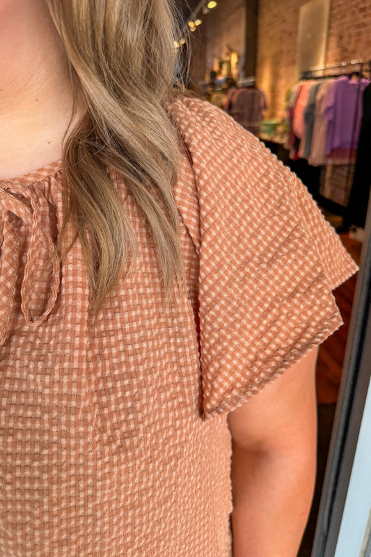 Brown Sugar Wing Sleeve Top