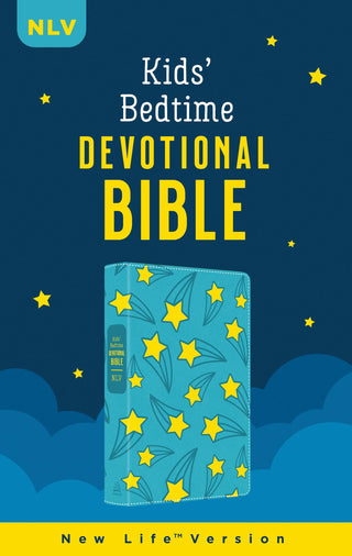 The Kids' Bedtime Devotional Bible: NLV Aqua Stars