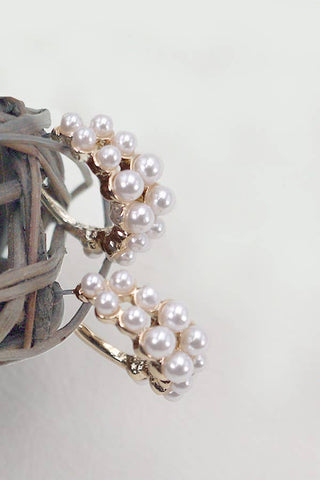 Double Row Pearl Earrings