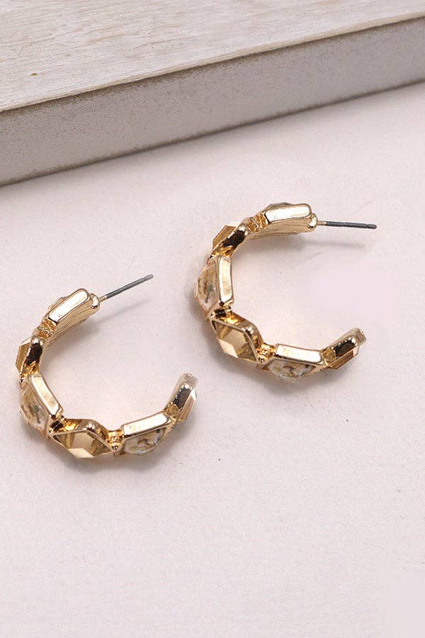 Mixed Stone Rhinestone Earrings