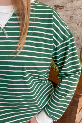 The Fireside Stripe Pullover (+Curvy)