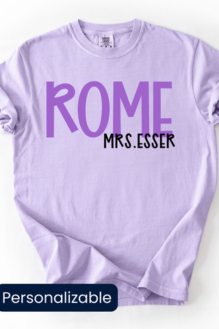 Rome Staff Color Tone on Tone Personalizable Tees