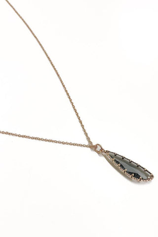 Starley Smokey Gray Stone Necklace