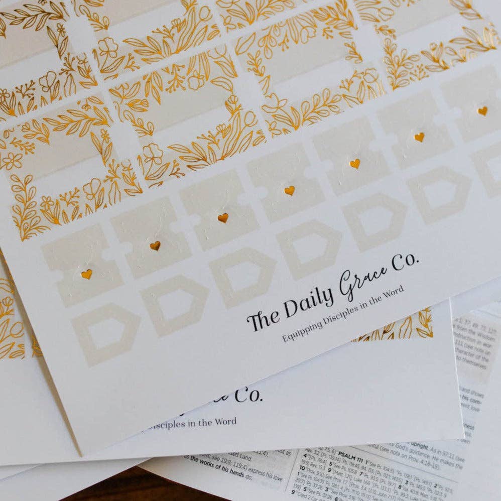 Cream Gold Foil Bible Tabs