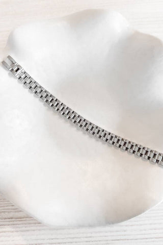 Matteo L'uomo Mens Silver Watch Band Bracelet