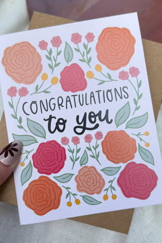 "Congratulations to you" Congratulations Card