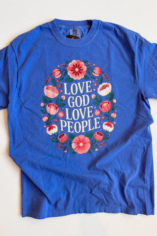Floral Love God Love People Tee