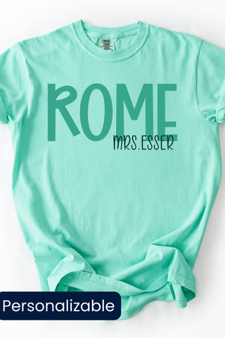 Rome Staff Color Tone on Tone Personalizable Tees