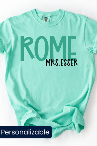 Rome Staff Color Tone on Tone Personalizable Tees