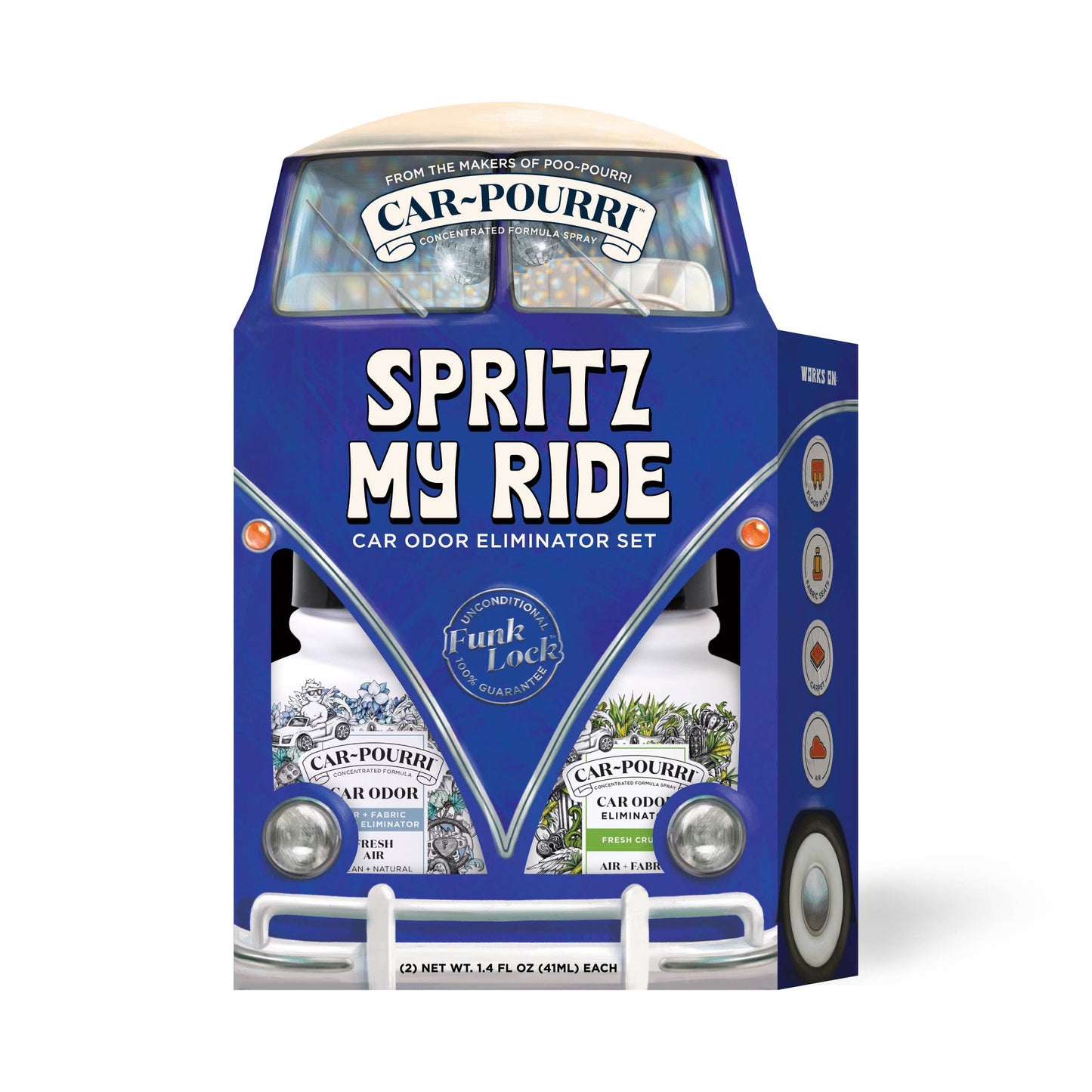 Car~Pourri Air + Fabric Spritz My Ride- 2 pack Gift Set