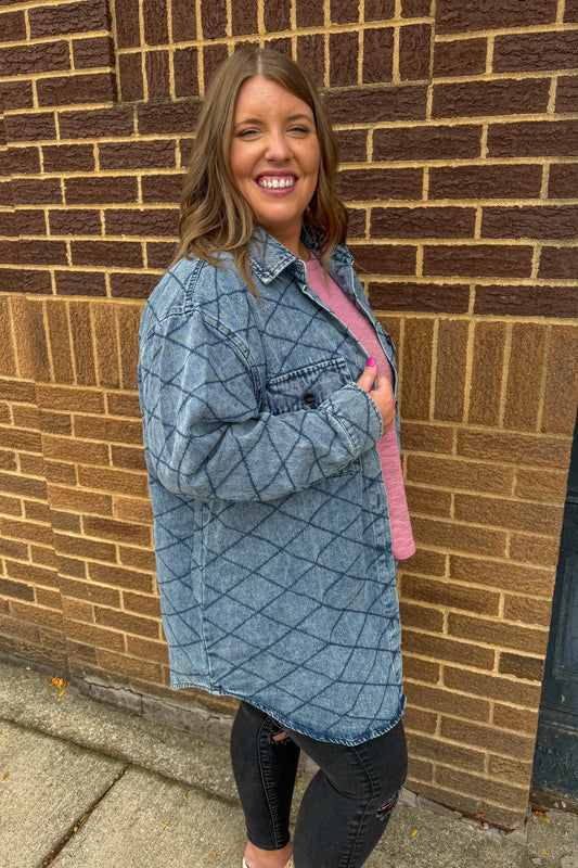 Libbey Quilted Denim Jacket