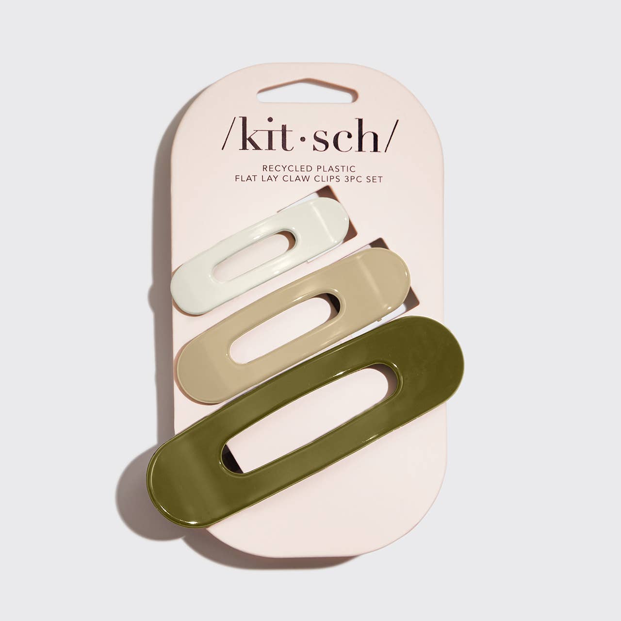 KITSCH Recycled Plastic Flat Lay Claw Clips- Ultra Gloss Eucalyptus