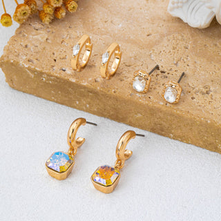 The Emery Crystal Earring Trio