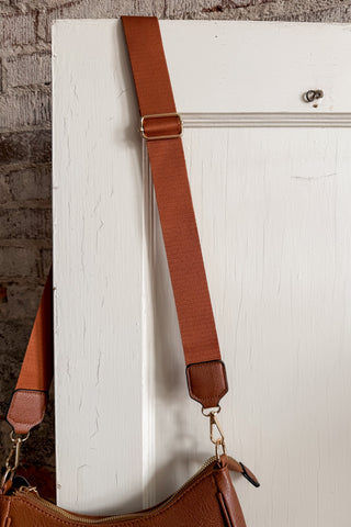 Mandy Brown Checkered Crossbody Bag