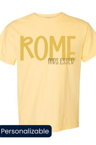 Rome Staff Color Tone on Tone Personalizable Tees