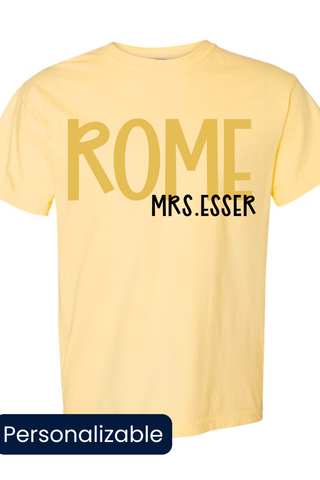 Rome Staff Color Tone on Tone Personalizable Tees
