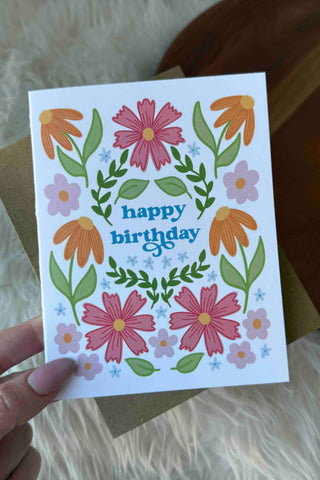 "Happy Birthday" Floral Birthday Card