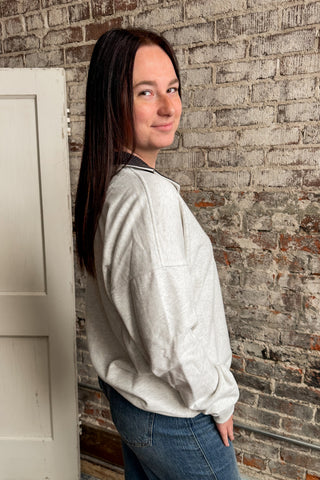 Snow Wash Thermal Sweater Top