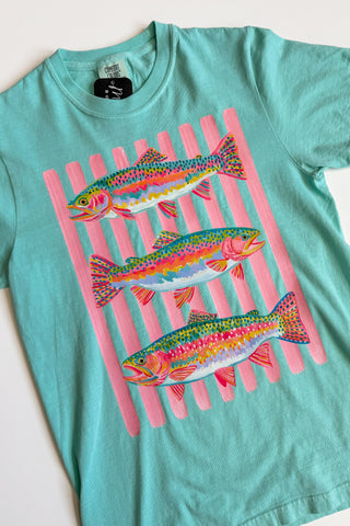 Rainbow Trout Comfort Colors Graphic Tee
