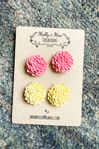 Butter Cup Double Set of Earrings