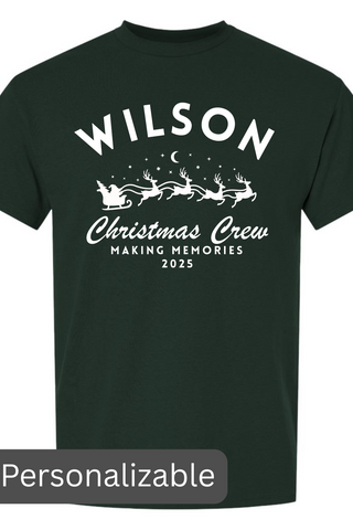 Family Christmas Crew Personalizable Tee