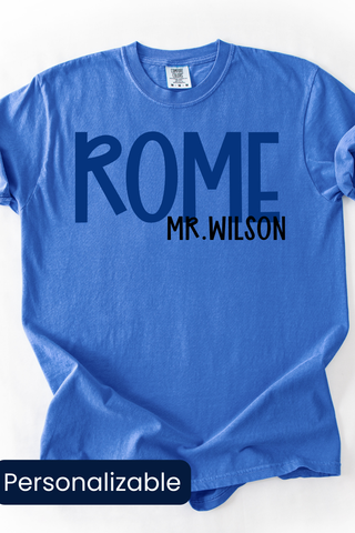 Rome Staff Color Tone on Tone Personalizable Tees