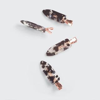 Kitsch 4 Pc. Set Black Terrazzo Creaseless Clips