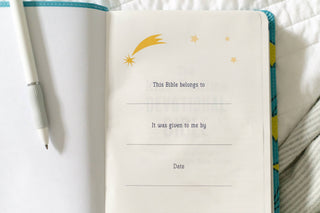 The Kids' Bedtime Devotional Bible: NLV Aqua Stars