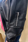 Black Leather Bomber Jacket