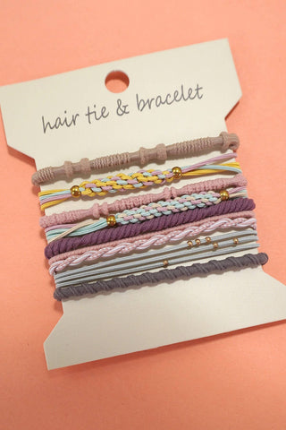 Pastel Dual Function Bracelet and Hair Ties