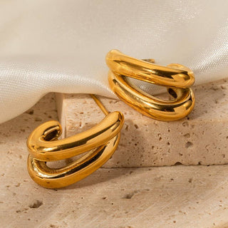 Gold Double Hoop Earrings