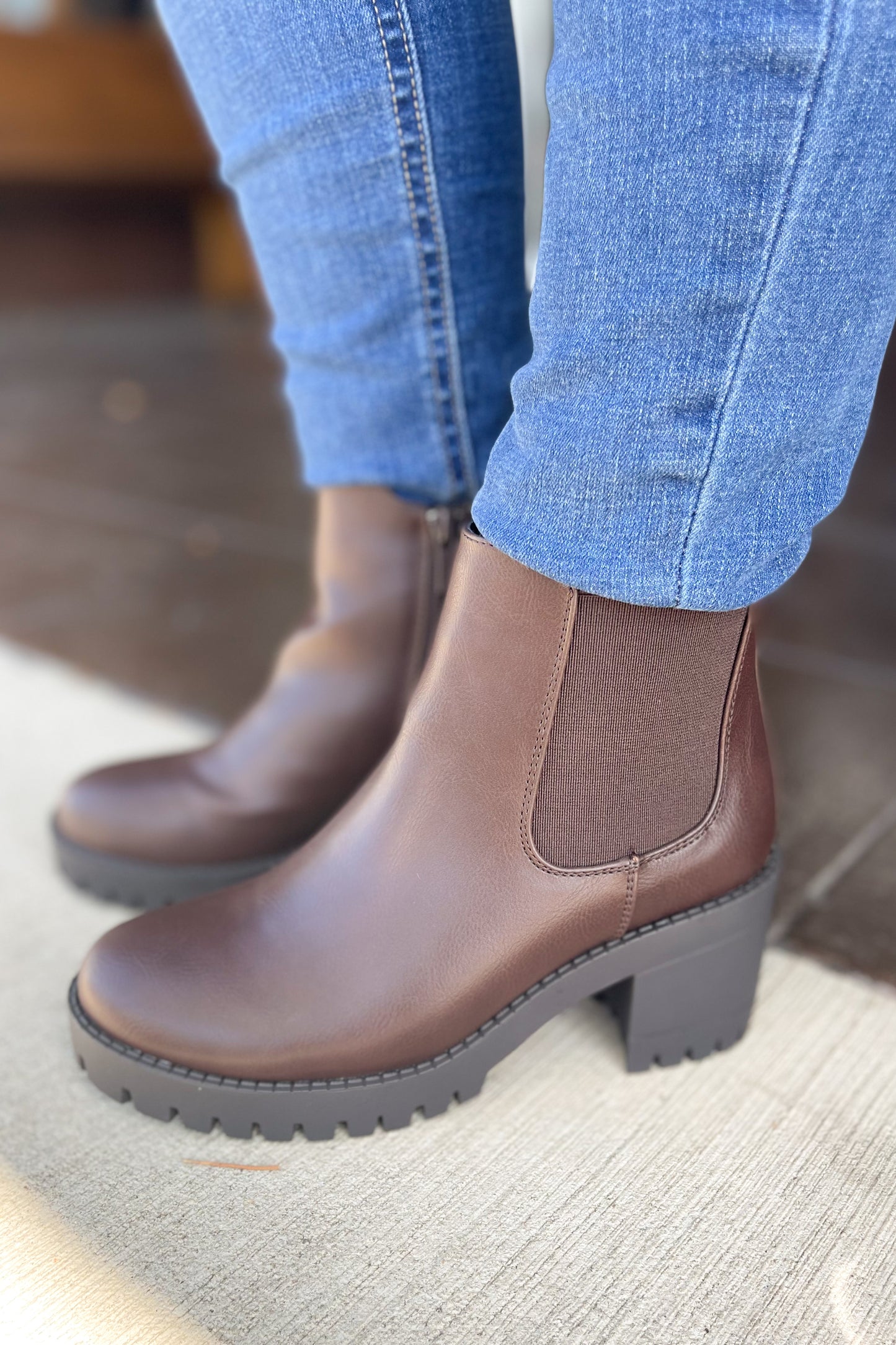 Olivia Brown Lug Boot