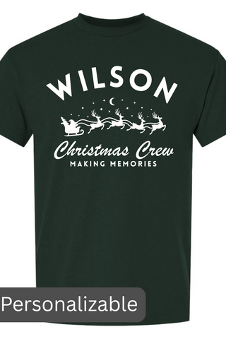 Family Christmas Crew Personalizable Tee