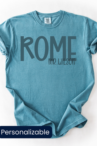 Rome Staff Color Tone on Tone Personalizable Tees
