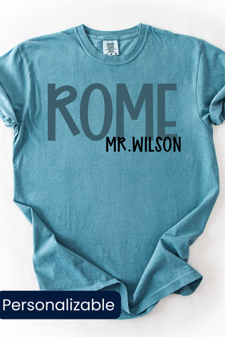 Rome Staff Color Tone on Tone Personalizable Tees