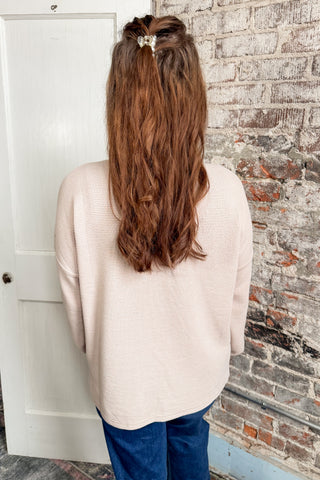 Cocoa Double Knit Long Sleeve Top