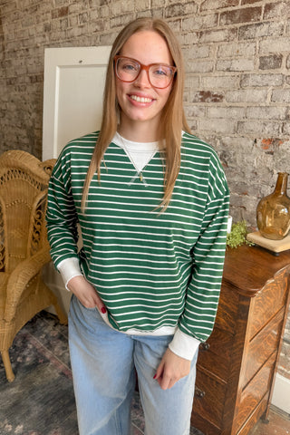 The Fireside Stripe Pullover (+Curvy)