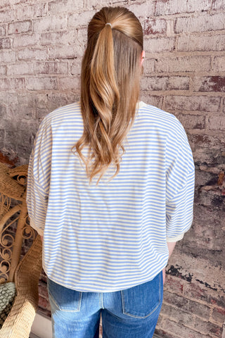 Lavender Loose Fit Striped Top