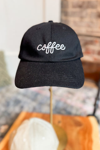Coffee Lovers Embroidered Baseball Cap (3 Colors)