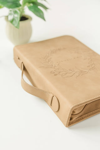 Floral Wreath Bible Cover Carrying Case