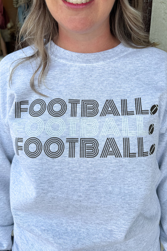 Football Ash Gray Crewneck