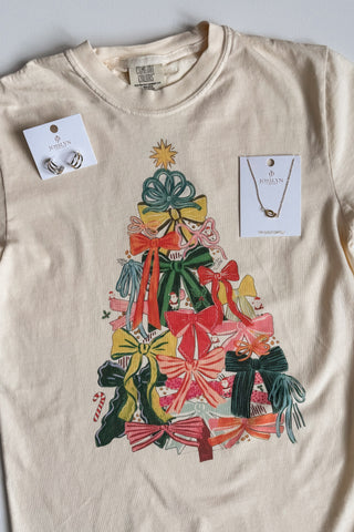 Christmas Tree Bow Tee
