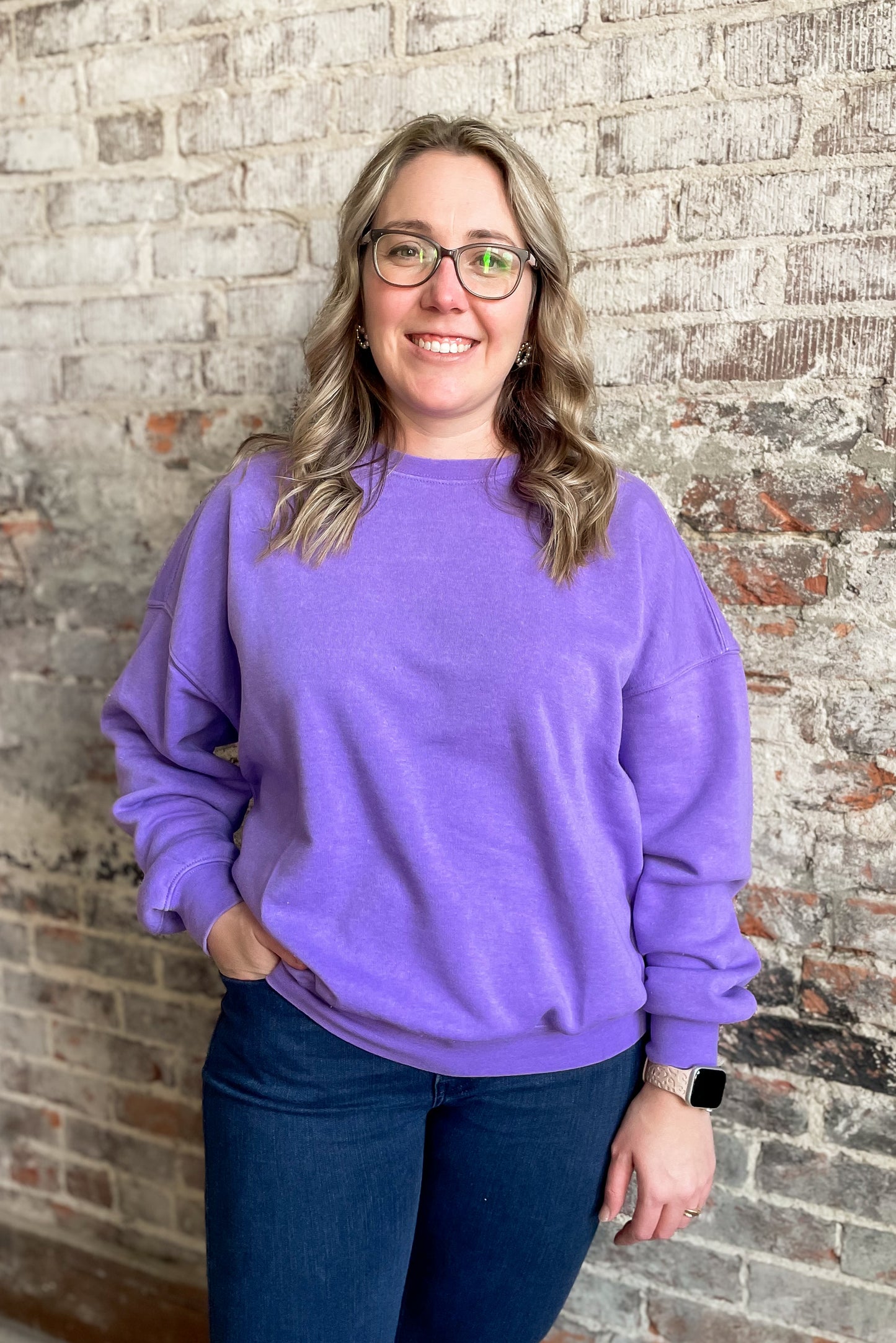 Molly Lavender Crewneck Sweatshirt