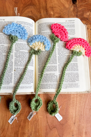 Pressed Flower Crocheted Bookmarks