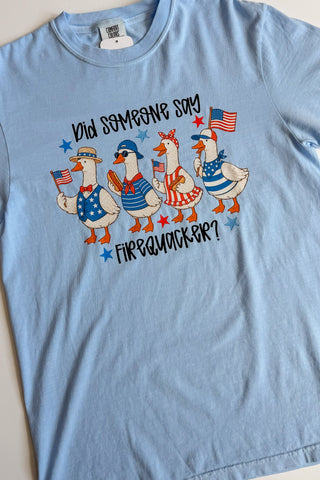 Firequacker Goose Comfort Color Graphic Tee